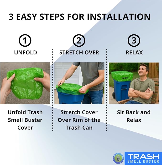 Trash Can Smell Eliminator Cover Odor Eliminating Bag - Image 7