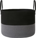 Woven Blanket Basket, 115L Large Rope Storage Bin by JMvicyroam