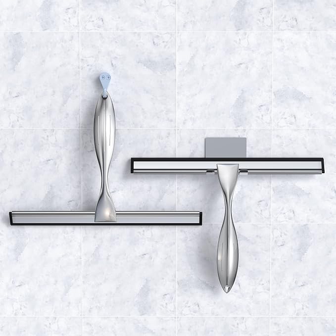 14-Inches Stainless Steel Shower Squeegee Set, Include Shower Door Hook - Image 6