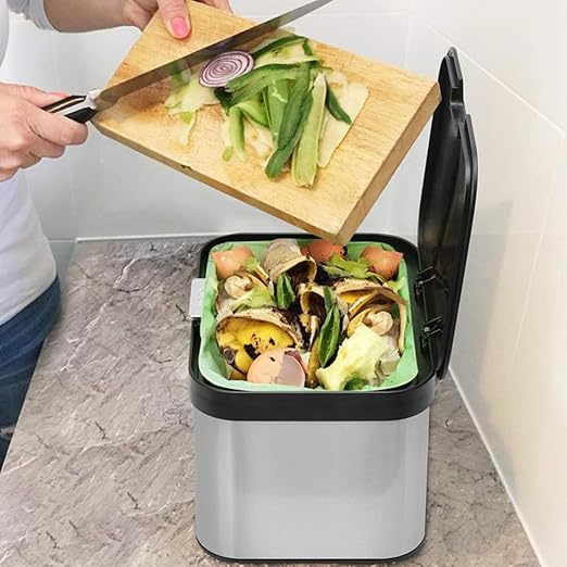 Compost Bin for Countertop, Compost Bucket Indoor Sealed, Food Waste Caddy - Image 3