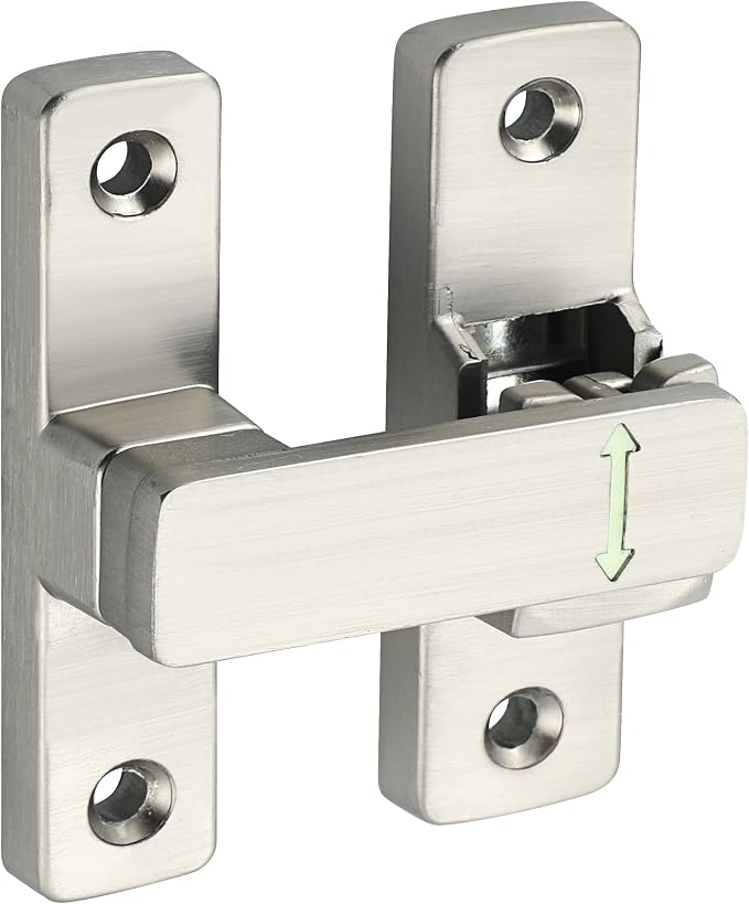 90/180 Degree Flip Latch Gate Latch, Heavy Duty Black Safety Door Lock Enhanced by Mooche