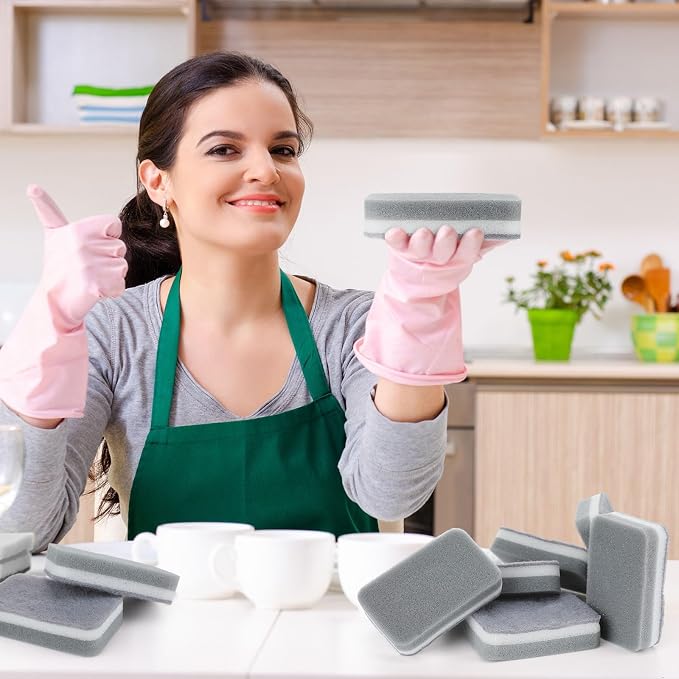 Tanlade 240 Pcs Individually Wrapped Sponge Dishwashing Sponge Bulk Non Scratch - Image 4