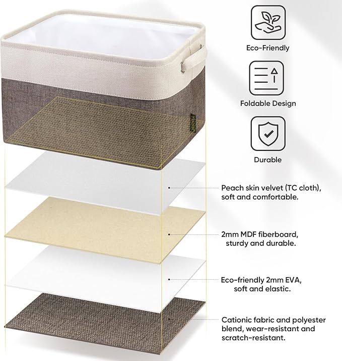 BALEINE 3 Pack Fabric Storage Bins - Image 5