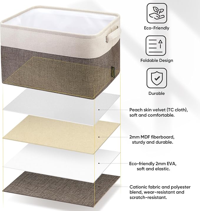 BALEINE 4 Pack Fabric Storage Bins - Image 6
