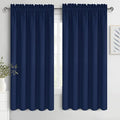 DWCN Bedroom Blackout Curtains 60 x 63 Inches Length 2 Panels Set, Solid by DWCN