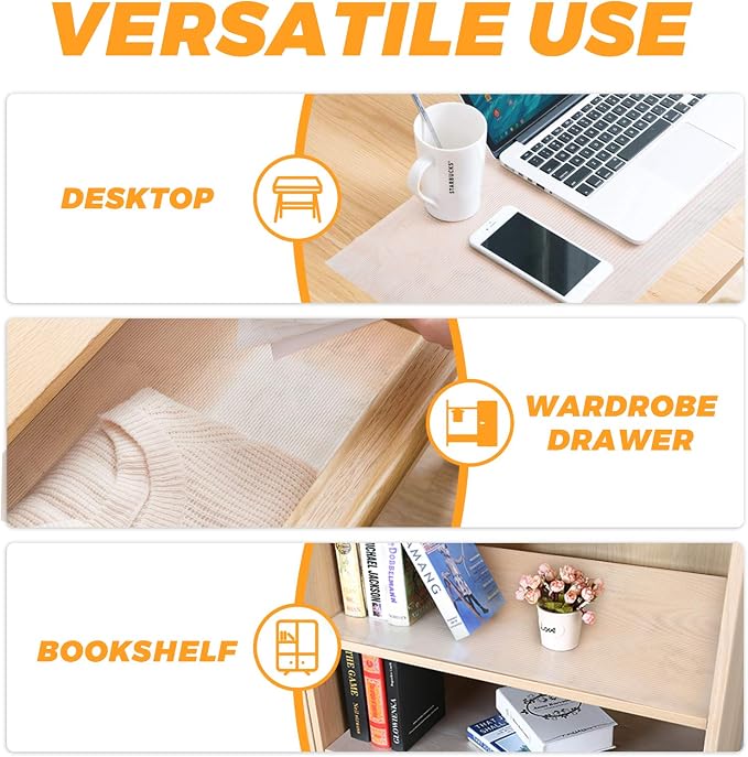 Glotoch Shelf and Drawer Liner for Kitchen Cabinet, 12in x 30FT Non-Adhesive - Image 3