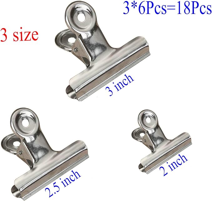 18 Pack Stainless Steel Chip Bag Clips Heavy Duty Food Bags Clamp Clips - Image 3