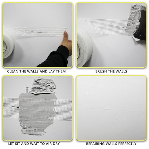 8" 100 Feet Drywall Joint Tape, Self-Adhesive Encrypted Fiberglass Drywall - Image 6