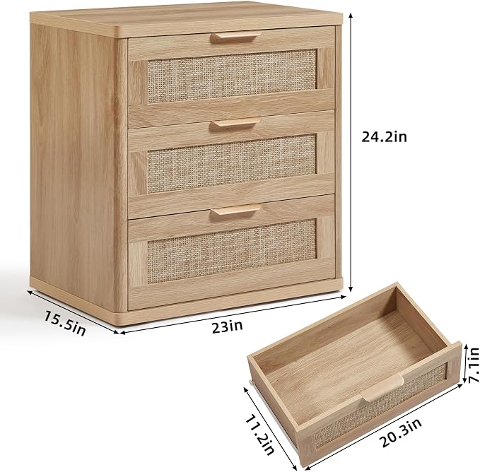 LEYAOYAO Rattan Night Stand - Image 2
