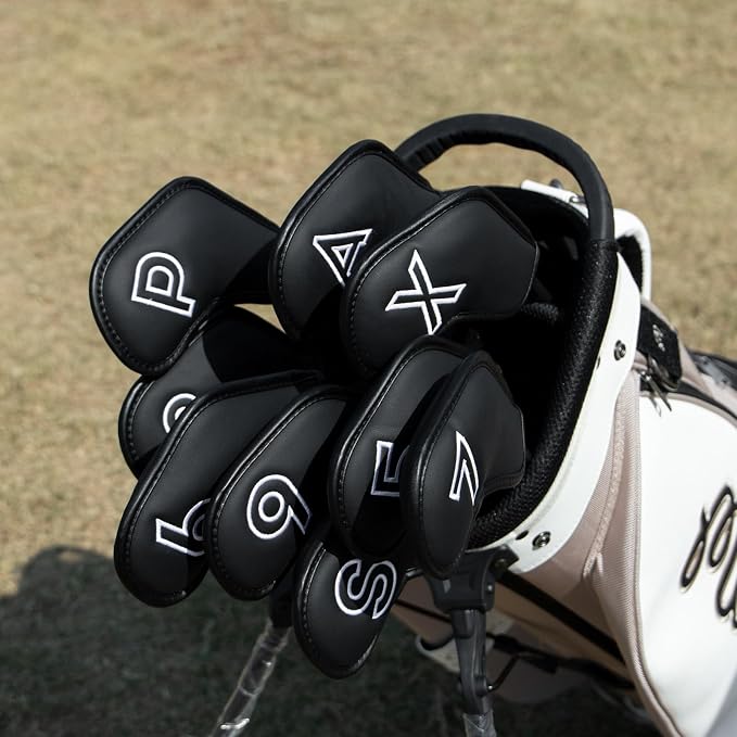 Montela Golf Iron Covers, Golf Iron Head Covers Leather Golf Iron Covers Set - Image 4