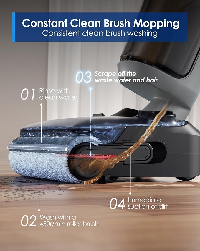 Tineco Floor ONE i5 Stretch Wet Dry Vacuum Cleaner, Vacuum & Mop in One Step - Image 4
