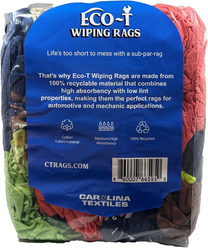 4 Lb Bag Eco-T Mechanic Shop Rags - Image 2
