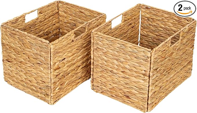 Storage Baskets，Wicker Baskets, Hyacinth Basket by SENRYEE
