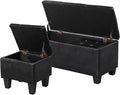 Storage Ottoman Set of 3, for Living Room Couch, End of Bed by TASSULLO