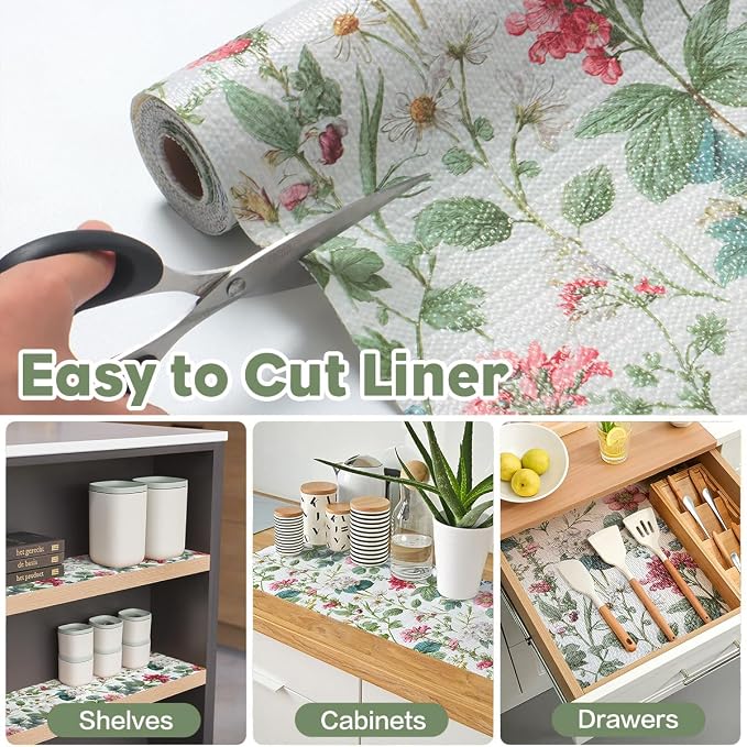 Shelf Liner for Kitchen Cabinets Non Adhesive Drawer Liner, Cabinet Liner for - Image 4