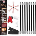 30 Feet Chimney Sweep Kit, Chimney Cleaning Kit by cleancraft