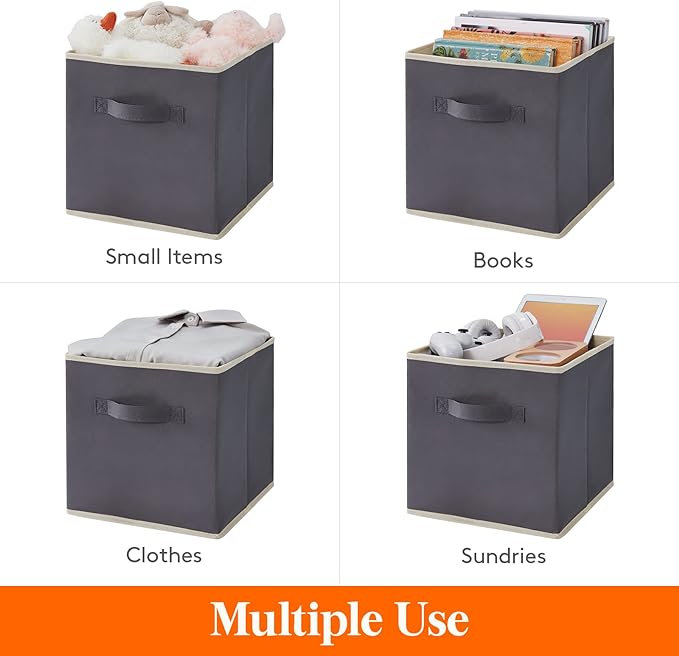 Lifewit 11 Inch Cube Storage Bins, Storage Cubes Foldable Medium Decorative - Image 4