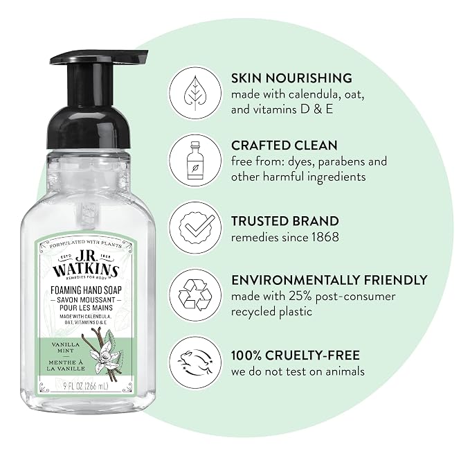 Watkins Hand Soap Vanilla Mint, 9 Fl Oz - Image 2