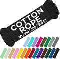 TECEUM Cotton Rope 3/16” – 100 FT – Strong All-Purpose Braided Rope – Natural by TECEUM