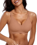Vertvie Womens Seamless Bras No Underwire Supportive Wireless Push Up Full by WelcometoVertVie