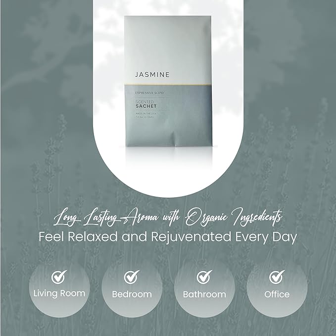 Expressive Scented Sachet Pouches – Perfect Jasmine Air Freshener & Closet - Image 4