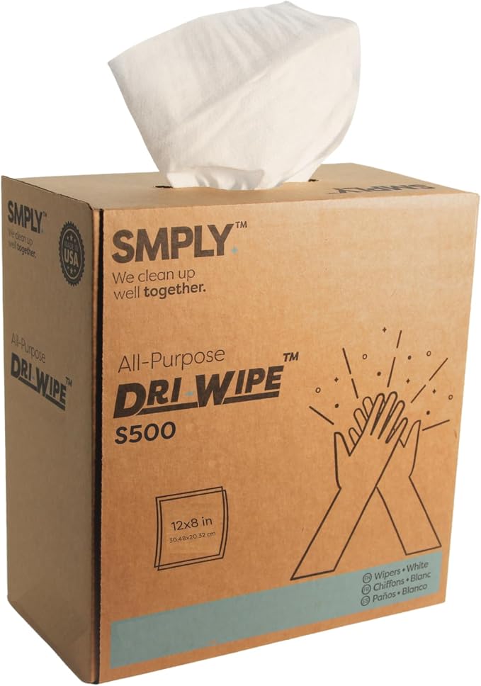 Dri-Wipe S500 by SMPLY Brands – All-Purpose Disposable Wipes, 10 Boxes of 176 - Image 4