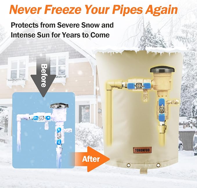Backflow Preventer Pipe Insulation Cover - Image 3