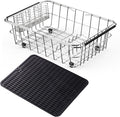 Stainless Steel Dish Drying Rack, Expandable Fruit & Vegetable Drain Rack over by NiuYichee