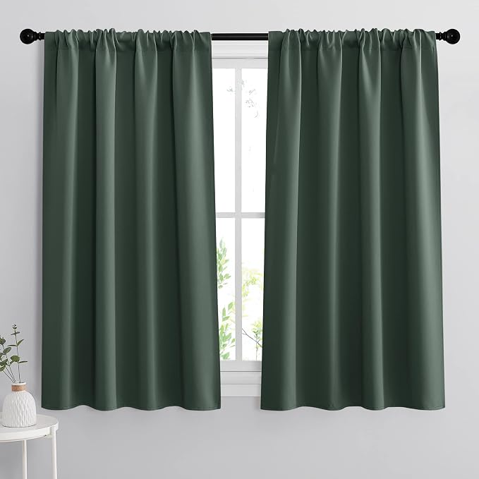RYB HOME 54 inch Curtains for Living Room, Rod Pocket Thermal Insulated Small by RYBHOME
