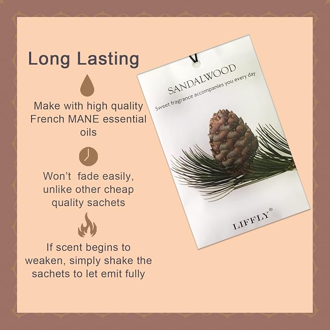 14 Packs Sandalwood Scented Sachets Bag - Image 2