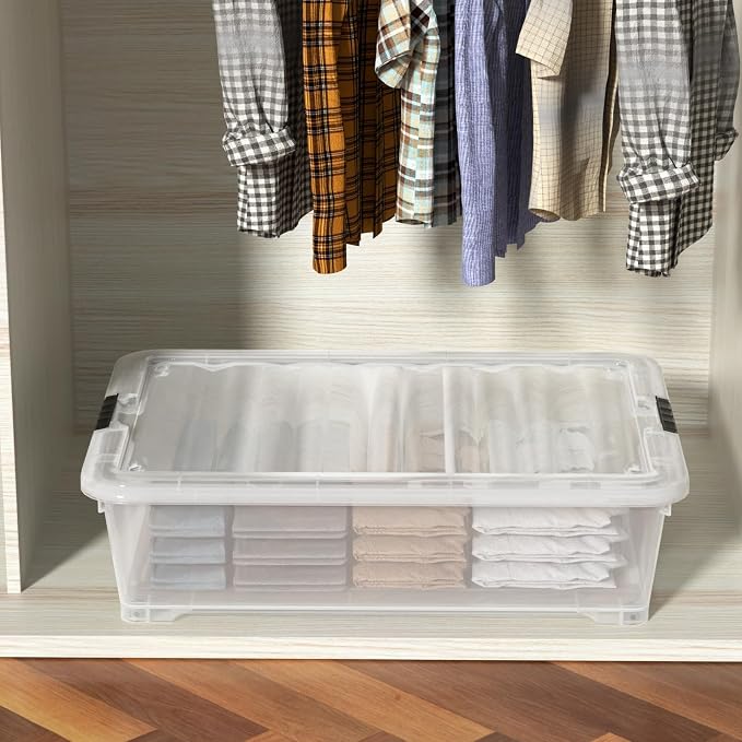 50 Quart Plastic Under Bed Storage Boxes - Image 5