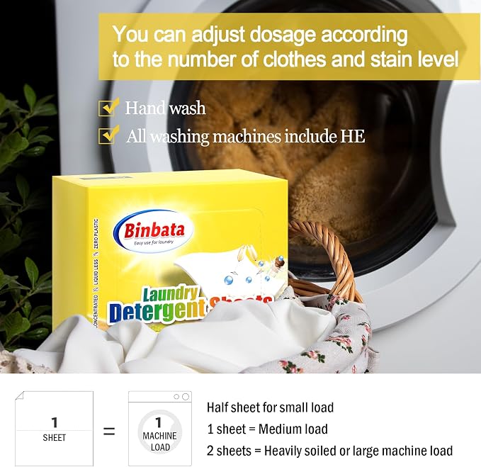 Laundry Detergent Sheets, Biodegradable Plastic Free Liquidless Laundry Sheets - Image 4