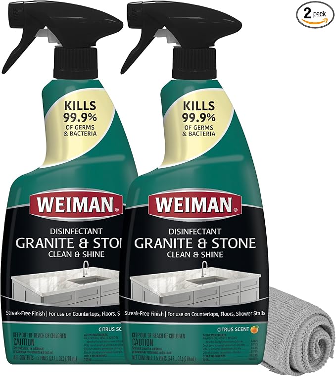 Weiman Disinfectant Granite Daily Clean & Shine Safely Clean Disinfect and by Weiman