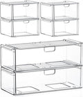 Acrylic Storage Drawers Set of 6, Plastic Organizer Bins by shoeboxesanddeskorganizers