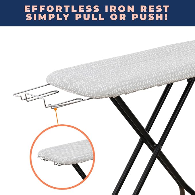 Ironing Board with Iron Rest, Iron Board with 3 Layers Extra Thick Cover - Image 5