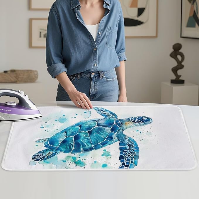 Ironing Mat Thickened Ironing Blanket Sea Turtle Portable Heat Resistant - Image 4