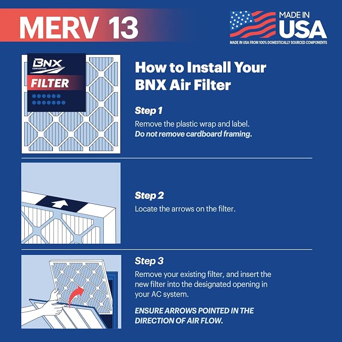 BNX TruFilter 12x24x1 Air Filter MERV 13 - Image 6