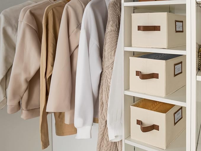StorageWorks Storage Baskets for Shelves, Foldable Fabric Closet Storage Bins - Image 4
