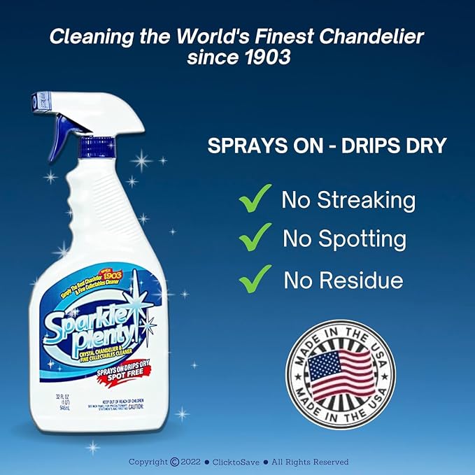 Sparkle Plenty Chandelier Cleaner Drip Dry Spray No Wipe - Image 3