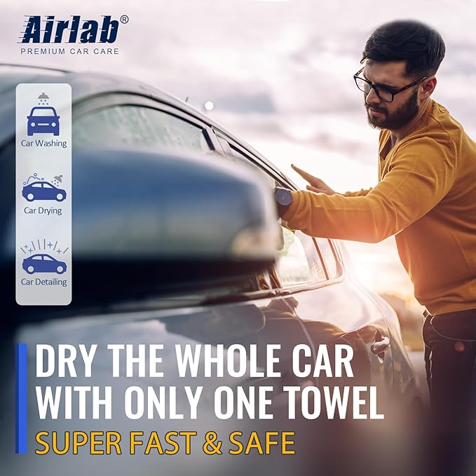 Airlab Microfiber Towels for Cars Wash Drying Extra Large Super Absorbent - Image 7