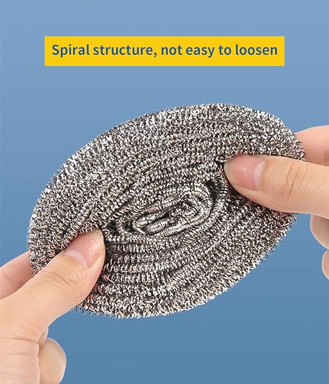 6Pcs Steel Wool Scrubbers - Image 3