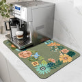 AMOAMI Coffee Mat Hide Stain Rubber Backed Absorbent Dish Drying Mat by AMOAMI