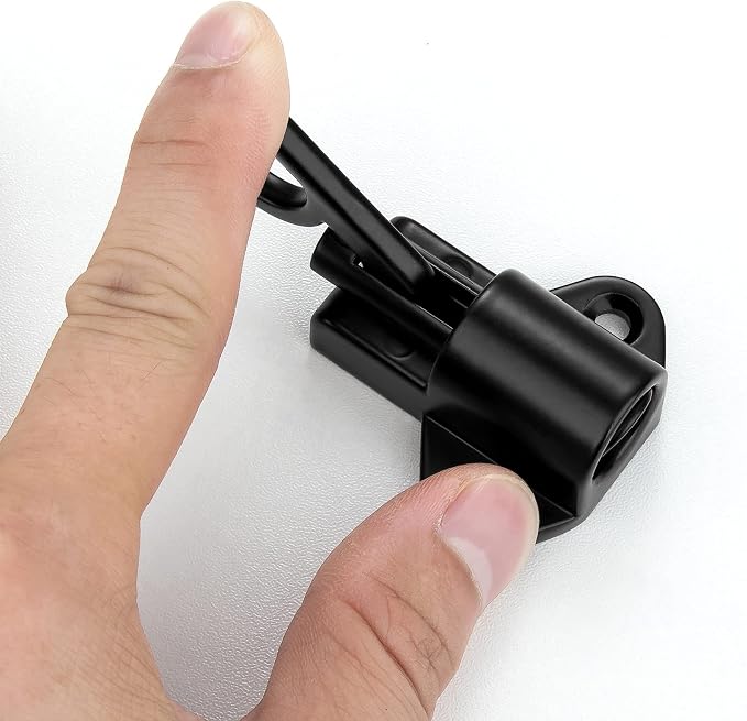 3 Packs Self-Closing Latches，Black Spring Door Lock，Resilient Bolt Latch - Image 5