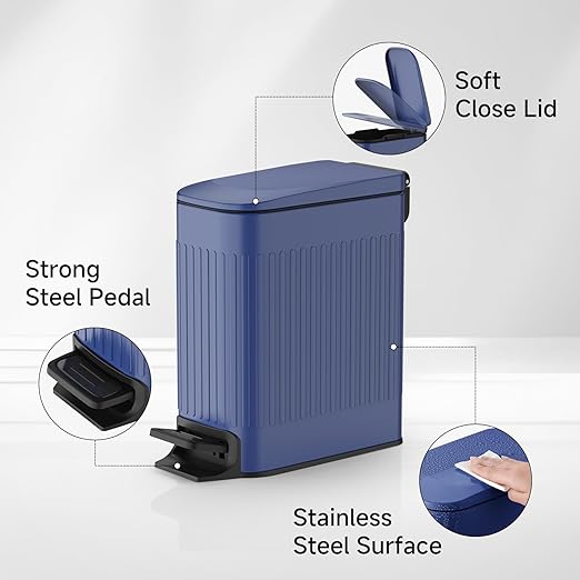 TIPGO Slim Bathroom Trash Can - Image 3