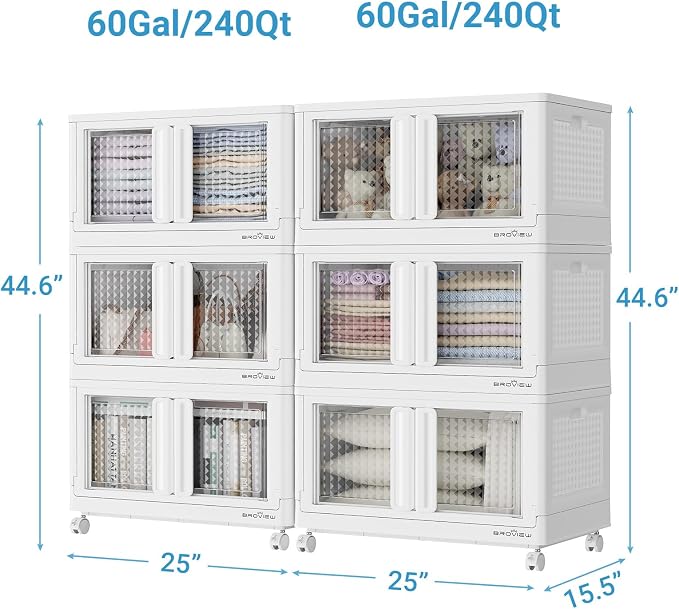 BROVIEW 120Gal Stackable Storage Bins - Image 2