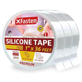 XFasten Self Fusing Silicone Tape Waterproof Clear – 1" x 36 Feet, Self by XFasten