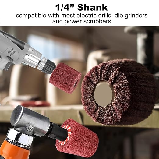 HighFree 7 PCS Non Woven Abrasive Buffing Polishing Wheels Drill Attachment Set - Image 7