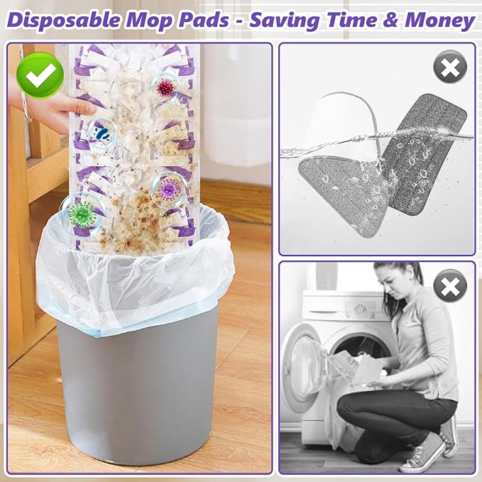 Mop Pads Refills for Swiffer Power Mop: 30 Pcs Wet Dry Disposable Pad for - Image 3