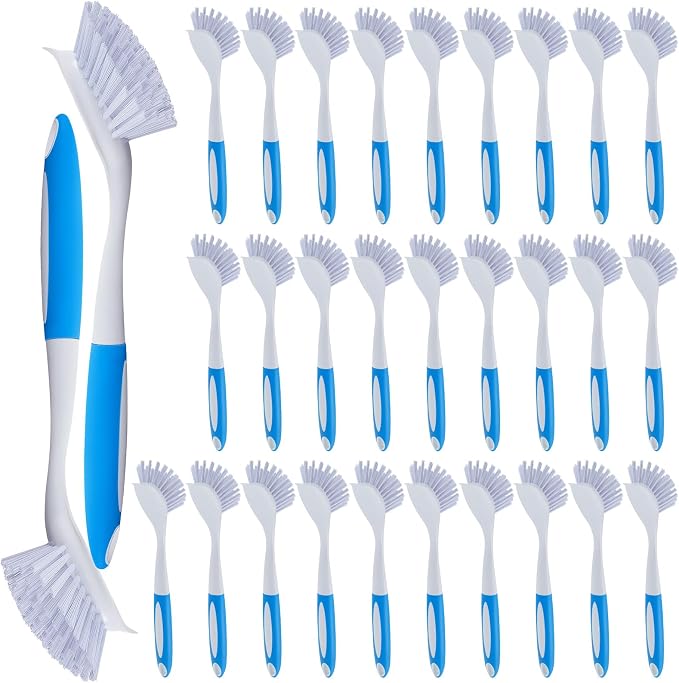 Hsei 30 Pcs Blue Kitchen Scrub Dish Brush Bulk by Hsei