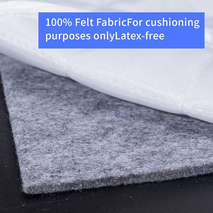 Extra Large Area Rug Pad, 9x12 Ft Cushioned Carpet Pad, Thick Felt Pad - Image 4